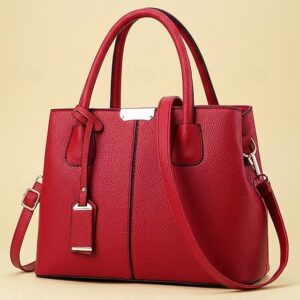 Alternative view of Women’s Faux Leather Handbag with Adjustable Strap