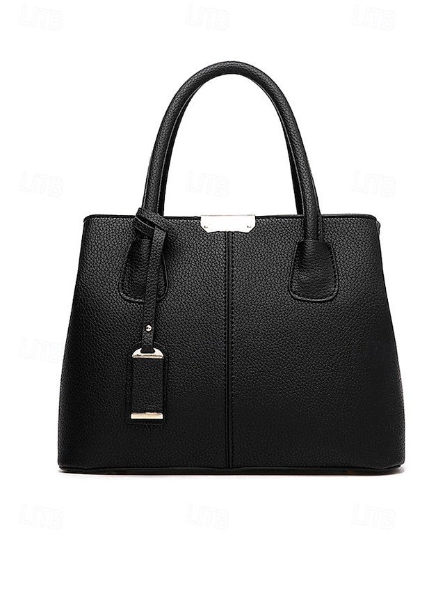 Women’s Faux Leather Handbag with Adjustable Strap - Image 5