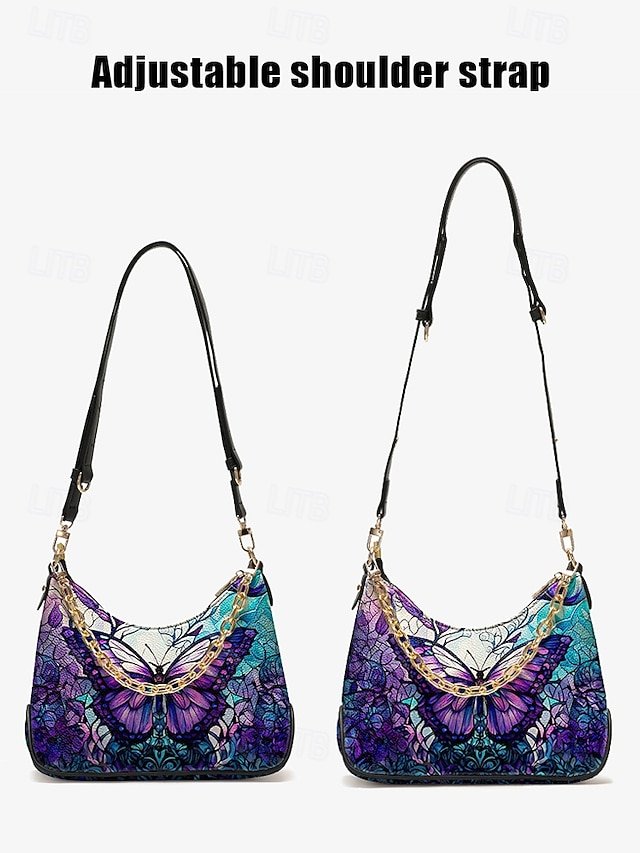 Women’s Faux Leather Shoulder Bag with Adjustable Strap - Image 8