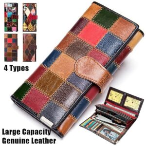 Women’s Genuine Leather Patchwork Wallet