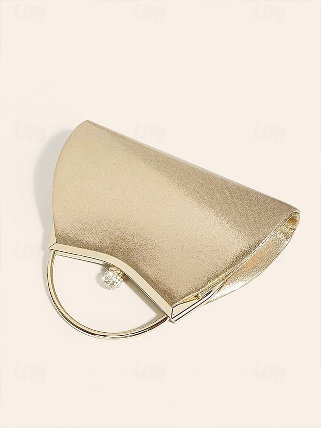 Women’s Gold Pleated Evening Handbag - Image 3