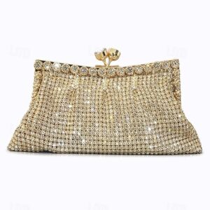 Women’s Green Sage Rhinestone Clutch Purse