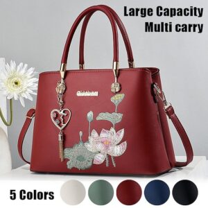 Women’s Embroidered Faux Leather Crossbody Bag