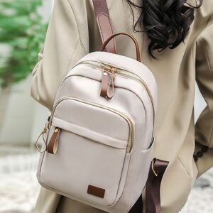 Alternative view of Women’s Khaki Waterproof Nylon Backpack with Multi Zipper