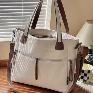 Women’s Canvas Tote Bag with Zipper