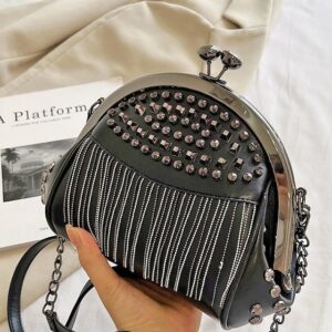 Women’s Large Capacity Faux Leather Fringe Crossbody Bag
