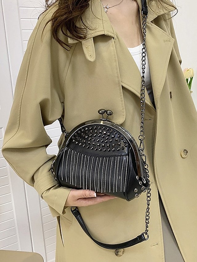 Women’s Large Capacity Faux Leather Fringe Crossbody Bag - Image 4