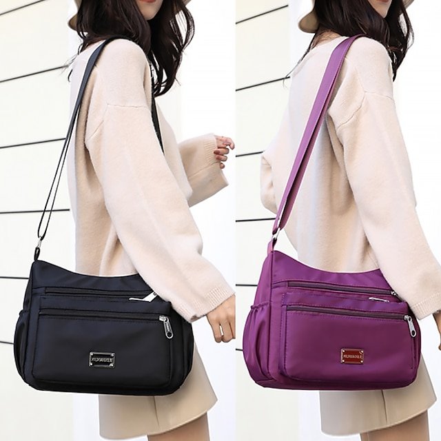 Women’s Lightweight Nylon Crossbody Bag - Image 3