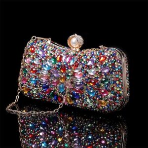 Women’s Multicolor Crystal Evening Clutch