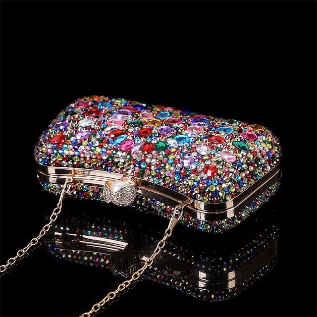 Women’s Multicolor Crystal Evening Clutch - Image 3