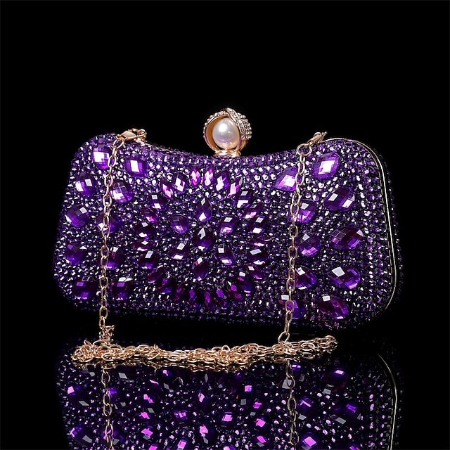 Women’s Multicolor Crystal Evening Clutch - Image 4