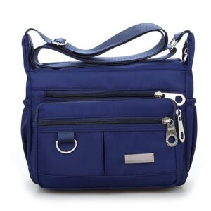 Women’s Navy Blue Nylon Crossbody Messenger Bag