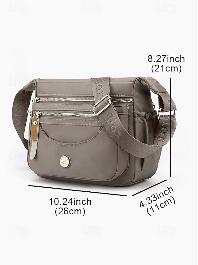 Women’s Nylon Crossbody Bag with Multiple Pockets - Image 5