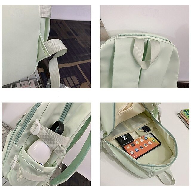 Women’s Pastel Green School Backpack - Image 3