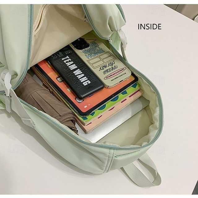 Women’s Pastel Green School Backpack - Image 4