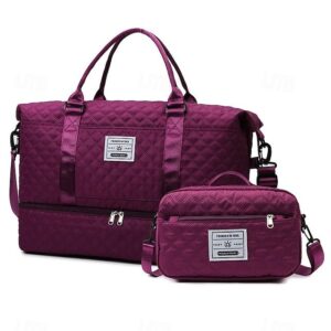 Women’s Quilted Nylon Duffel Bag Set