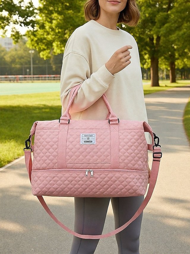 Women’s Quilted Nylon Duffel Bag Set - Image 2
