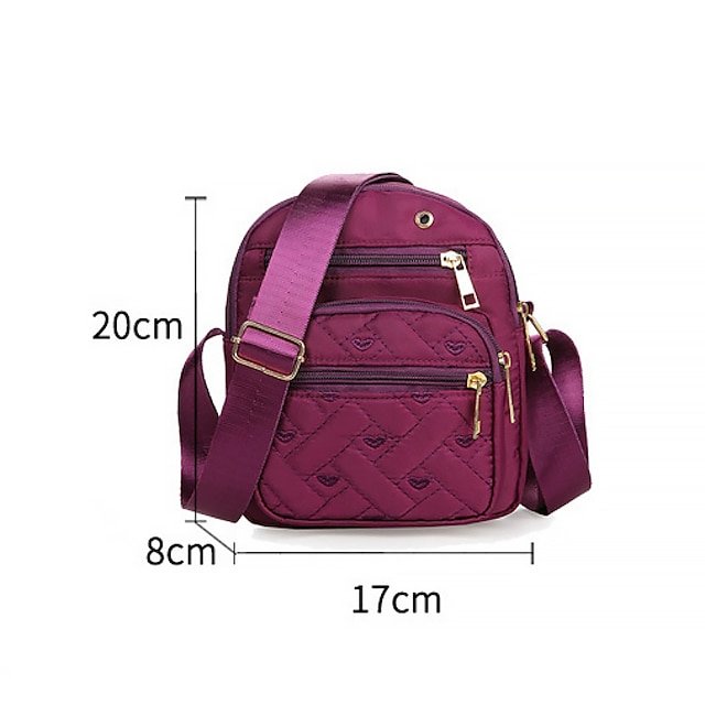 Women’s Quilted Nylon Crossbody Bag - Image 3