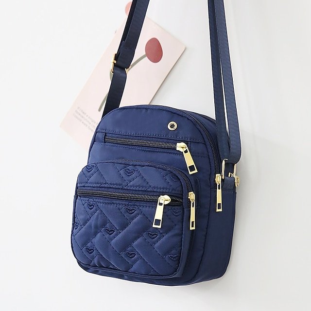 Women’s Quilted Nylon Crossbody Bag - Image 8
