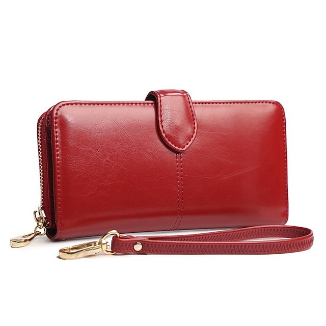 Women’s RFID Blocking Faux Leather Wallet with Zipper - Image 2