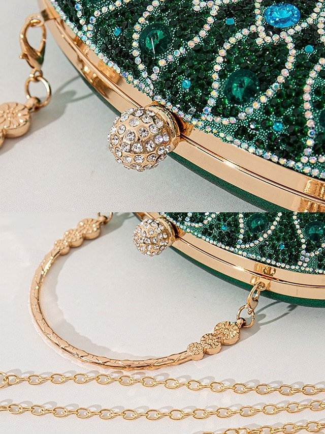 Women’s Rhinestone Peacock Clutch Bag - Image 5