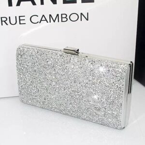Alternative view of Women’s Silver Glitter Evening Clutch Bag