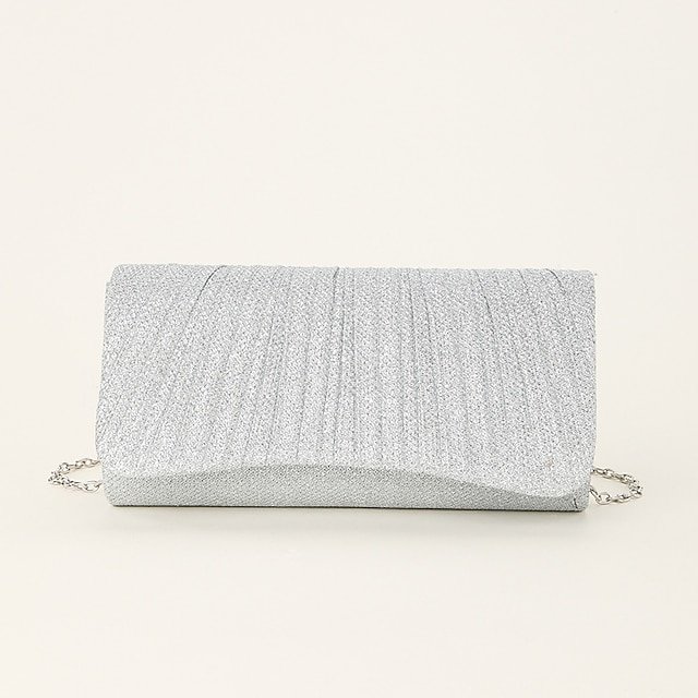Women’s Silver Glitter Evening Clutch Purse - Image 2