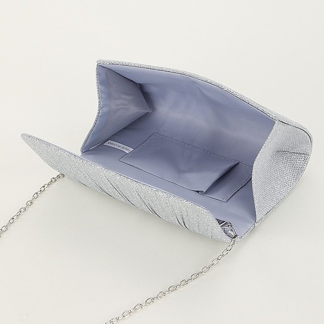 Women’s Silver Glitter Evening Clutch Purse - Image 3