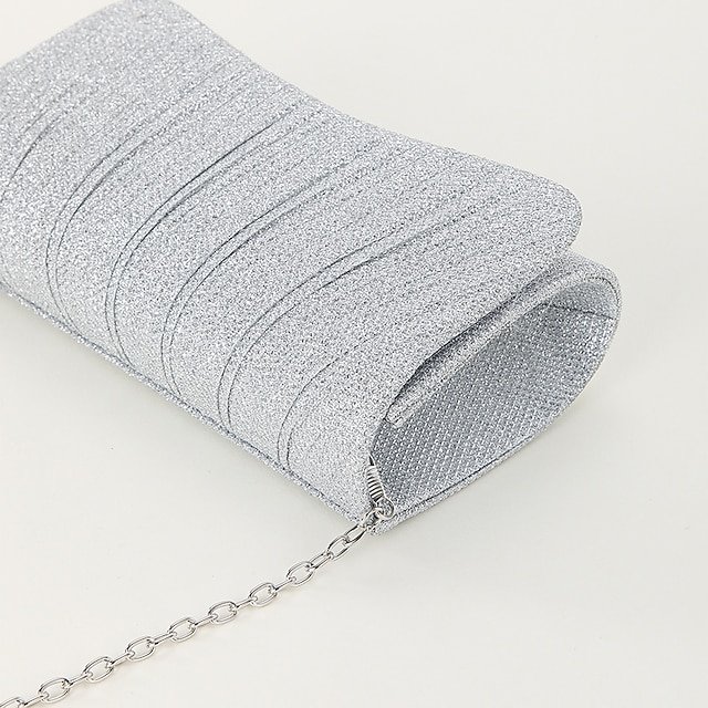 Women’s Silver Glitter Evening Clutch Purse - Image 5
