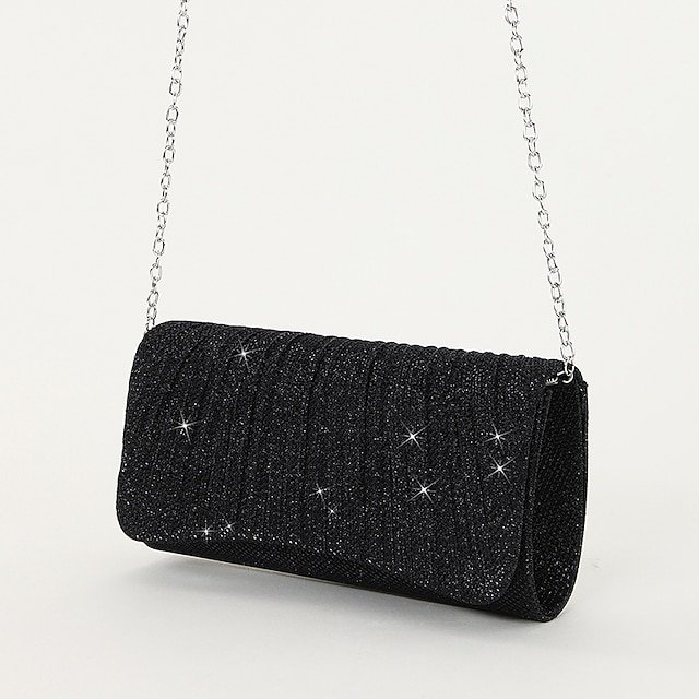 Women’s Silver Glitter Evening Clutch Purse - Image 8