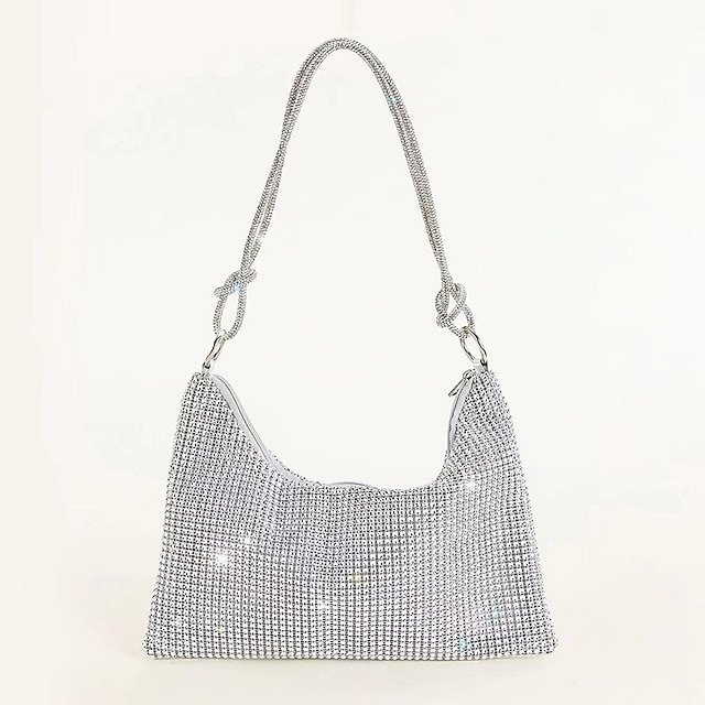 Women’s Silver Rhinestone Shoulder Bag