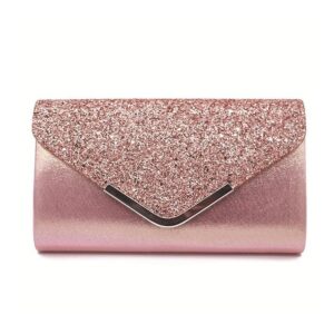 Alternative view of Women’s Silver Glitter Clutch Purse with Chain Strap