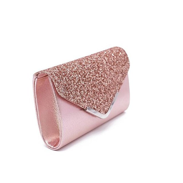 Women’s Silver Glitter Clutch Purse with Chain Strap - Image 4