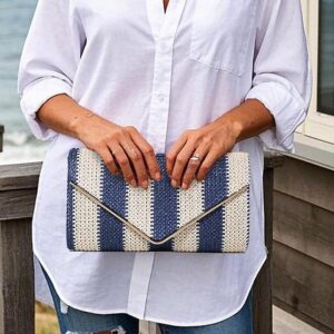 Alternative view of Women’s Striped Woven Envelope Clutch