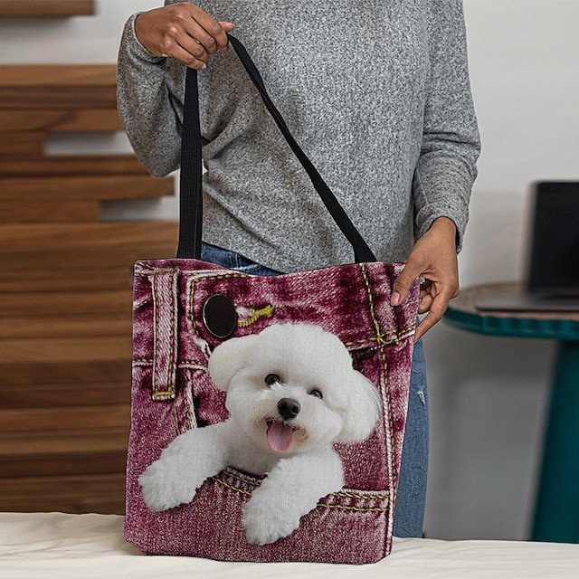 Women’s Dog Polyester Shoulder Bag - Image 3