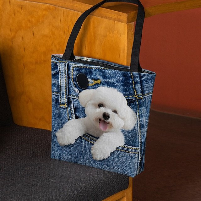 Women’s Dog Polyester Shoulder Bag - Image 5
