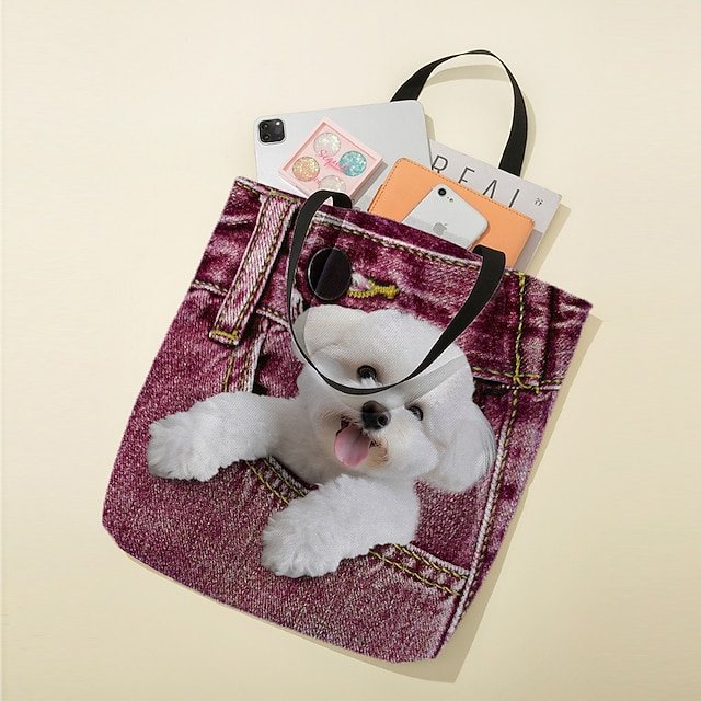 Women’s Dog Polyester Shoulder Bag - Image 6