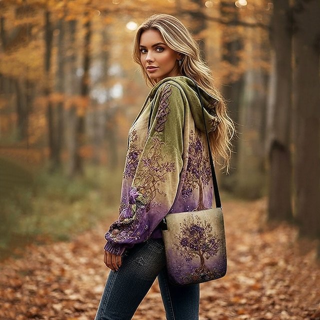 Women’s Velvety Polyester Shoulder Bag - Image 2