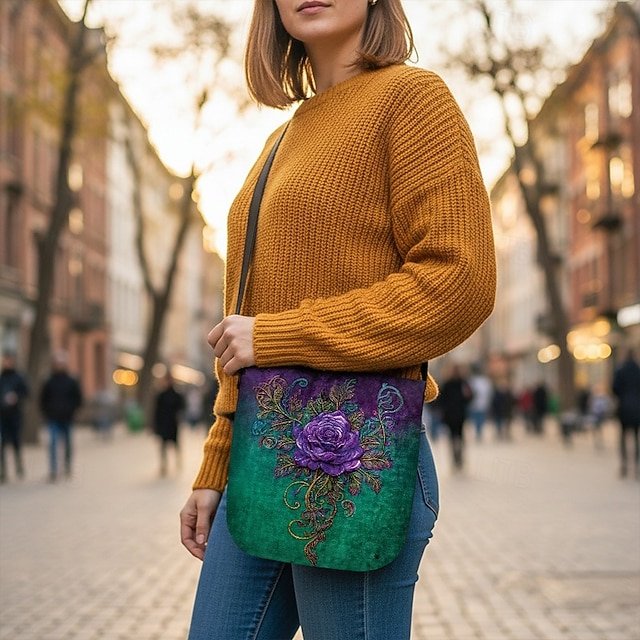 Women’s Velvety Polyester Shoulder Bag - Image 3