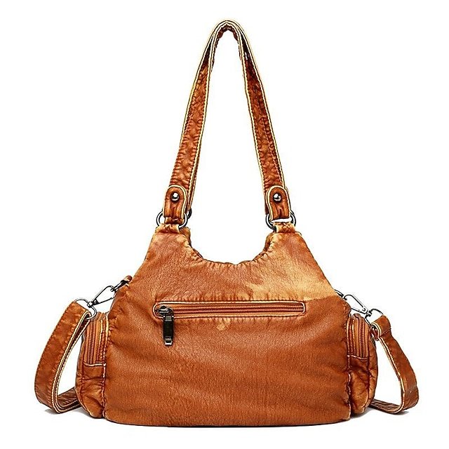 Women’s Vintage Brown Leather Shoulder Bag - Image 3
