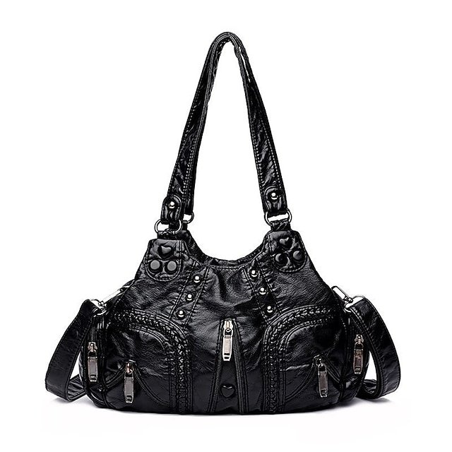 Women’s Vintage Brown Leather Shoulder Bag - Image 6