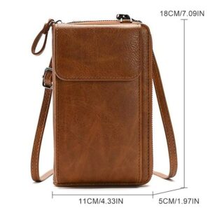Alternative view of Women’s Vintage Faux Leather Crossbody Wallet with Zipper