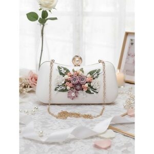 Women’s Leather Wallet with Flower