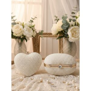 Women’s Leather Wallet with Pearls