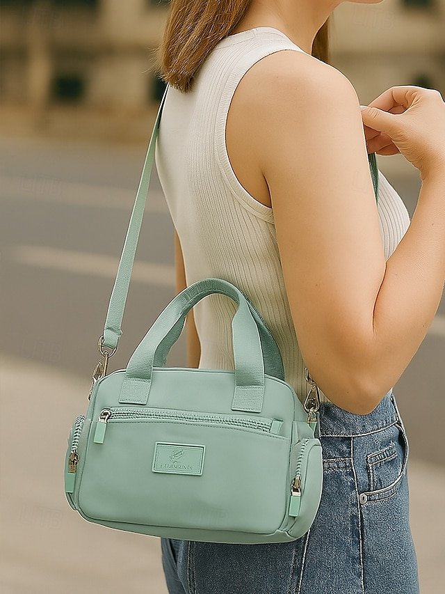 Women’s Water-Repellent Nylon Shoulder Bag
