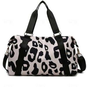 Women’s Waterproof Leopard Print Travel Duffel Bag