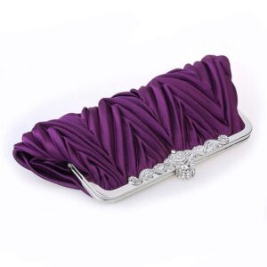 Alternative view of Women’s White Satin Pleated Evening Clutch