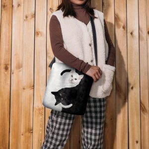Alternative view of Yin Yang Cat Design Crossbody Bag