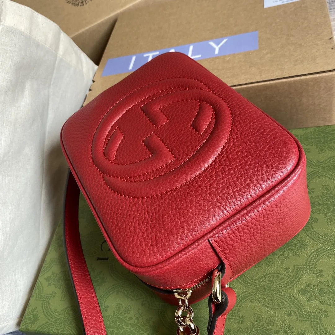 Alternative view of Gucci Soho Small Disco Bag Red