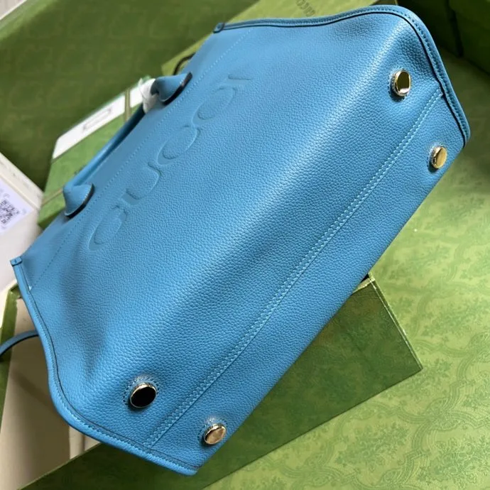 Gucci Small tote With Gucci Logo Blue / GG - Image 6